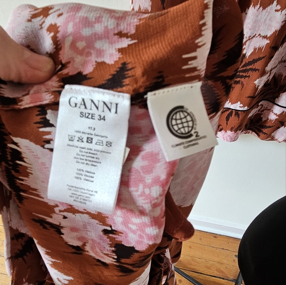 GANNI two piece tabard tunic and pant set size S or M. Pajama jam! - Picture 11 of 16